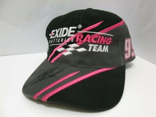 Jeff Burton Team Exide Nascar Hat/cap Snapback Black/pink