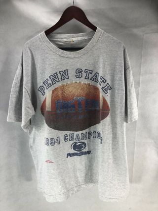 Vtg Nutmeg Mills 1995 Rose Bowl Champions Penn State Nittany Lions T - Shirt Xl