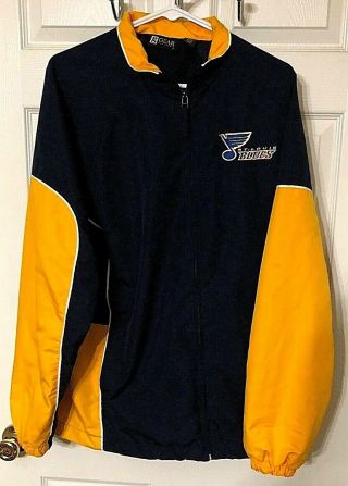 Gear For Sports Nhl St Louis Blues Zip Up Patched Lightweight Jacket Mens Medium