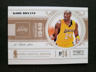 Kobe Bryant 2010 - 11 Panini Playoff National Treasures Sp Base 94/99 1948 Lakers
