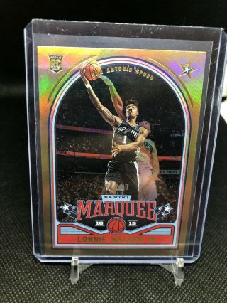 Lonnie Walker Iv 2018/19 Panini Chronicles Rookie Rc Marquee Gold /10