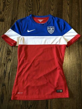Usmnt 2014 World Cup Nike Usa Soccer Away Bomb Pop Player Version Jersey Small
