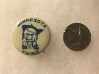 Vintage Minnesota Twins Minnie & Paul Pinback Pin 1 1/4 " 1.  25 "