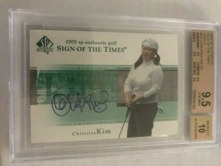 2005 Sp Authentic Sign Of The Times Christina Kim Auto Cr Bgs 9.  5 Auto 10 Sp