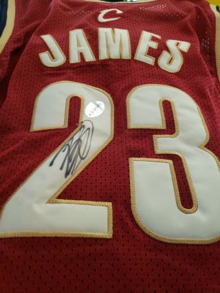 LEBRON JAMES AUTOGRAPHED CLEVELAND CAVALIERS 2003 ROOKIE AWAY JERSEY 3