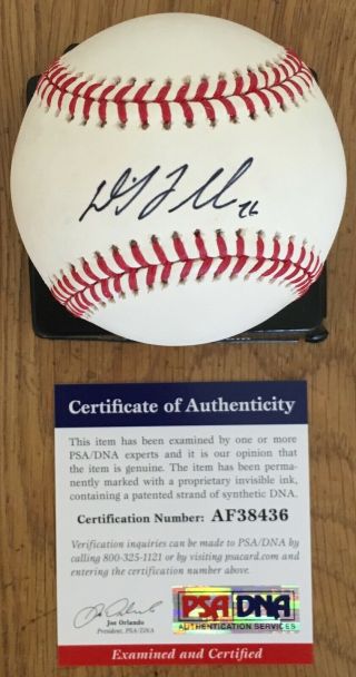 Dj Lemahieu W/ 26 Licensed Psa/dna Authenticated Signed Major League Baseball
