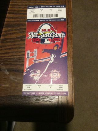 2009 Mlb All Star Game Full Season Ticket St Louis Cardinals Allstar Pujols