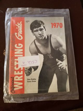 1970 Official Collegiate Wrestling Guide - Dan Gable Cover Rare