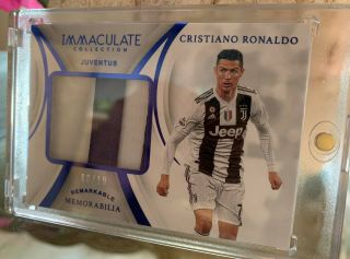 Cristiano Ronaldo 8/10 Immaculate Soccer Juventus Fc Match Worn Patch 2018 - 19