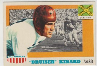 Bruiser Kinard 1955 Topps All American 66 Ole Miss Rebels Ex/mt 53109