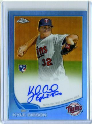Kyle Gibson 2013 Topps Chrome Rookie Refractor 153/199 Certified Autograph Auto