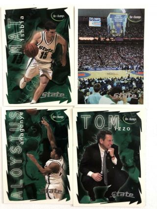 MSU Michigan State Spartans Basketball 2000 National Champions Cards Full Set 2