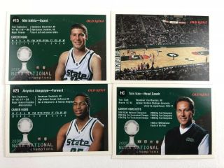 MSU Michigan State Spartans Basketball 2000 National Champions Cards Full Set 3