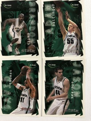 MSU Michigan State Spartans Basketball 2000 National Champions Cards Full Set 4