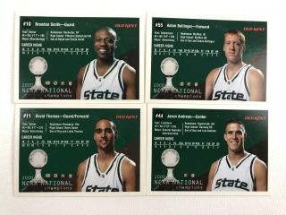 MSU Michigan State Spartans Basketball 2000 National Champions Cards Full Set 5