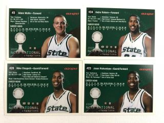 MSU Michigan State Spartans Basketball 2000 National Champions Cards Full Set 7