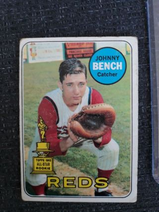 1969 Topps Johnny Bench Cincinnati Reds 95 Baseball Card