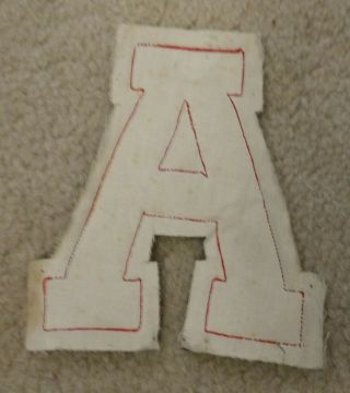 Vintage Red Letter A High School Letterman ' s JACKET Sweater 6 1/2 