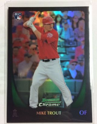 2011 Bowman Chrome Mike Trout Refractor Rc 175