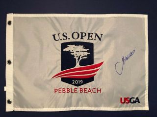 Gary Woodland Signed 2019 Us Open Pebble Beach Golf Flag Winner