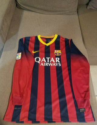 Barcelona soccer jersey season 13/14 long sleeve 20 size L 2