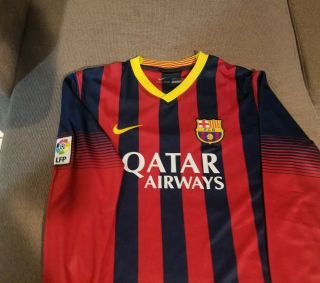 Barcelona soccer jersey season 13/14 long sleeve 20 size L 4