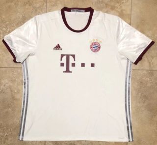 Mens Bayern Munich 2016 - 2017 Third Kit Jersey Mens Size 2xl By Adidas White
