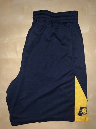 Men’s Nike Dri - Fit Indiana Pacers Nba Basketball Navy Blue Polyester Shorts 3xl