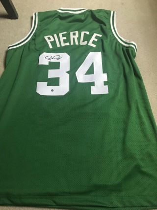 Paul Pierce Autographed Custom Celtics Jersey W/