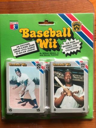 1990 Baseball Wit Complete Factory Set 108 Mlb Cards