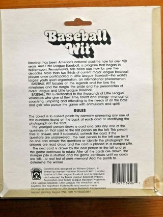 1990 Baseball Wit Complete Factory Set 108 MLB Cards 2