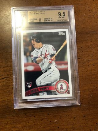 2011 Topps Update Us175 Mike Trout Rookie Rc Bgs 9.  5 Gem