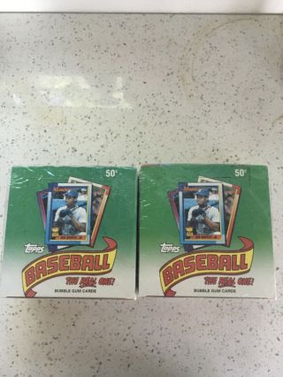 (2) Topps Baseball: The Real One Bubble Gum Cards (1990) - Box - 36 Ct.