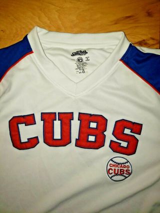 Mens Stitches Chicago Cubs Short Sleeve T - Shirt Size Large L Baseball Mlb 02