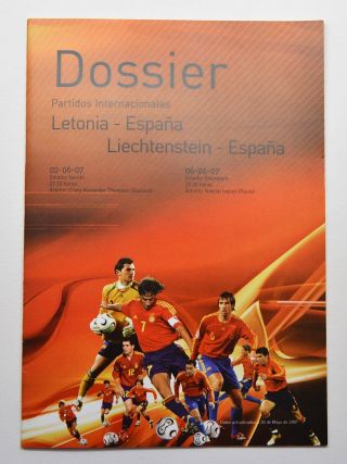 2007 Spain Vs Latvia Liechtenstein Football Programme