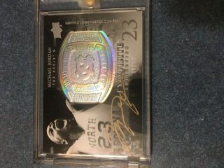 2011 - 12 Ud Exquisite Michael Jordan Championship Bling On Card Auto /99