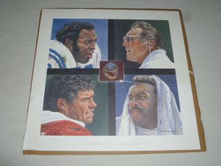 Merv Corning Art Print Hall Of Fame 1992 Al Davis John Mackey Vintage Football