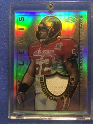 2002 Topps Chrome Ray Lewis Game Worn Pro Bowl Jersey 145/200 Refractor