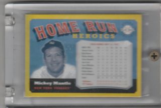 Mickey Mantle 500 Hr Box Score 2004 Upper Deck Ud Play Ball