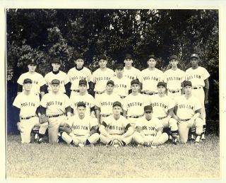 1960s Boston Red Sox Spring Training Rookies Team Type 1 Baseball Photo