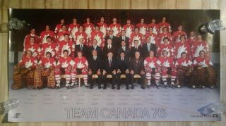 1976 Canada Cup Team Poster Bobby Orr Lafleur Vachon Clarke Hull Jets Canadiens