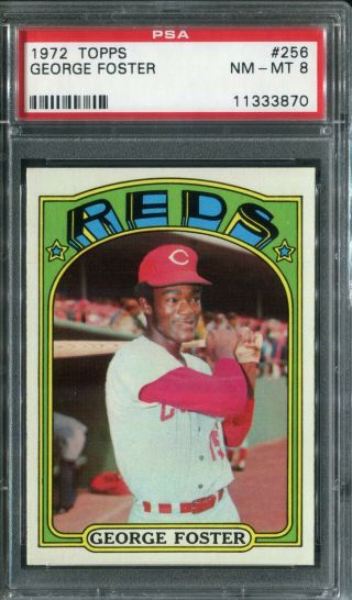 1972 Topps 256 George Foster Psa 8 Nm - Mt