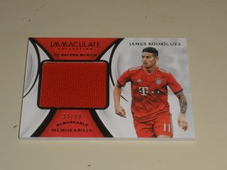2018 - 19 Panini Immaculate Soccer Remarkable Mem Jersey James Rodriguez 32/99