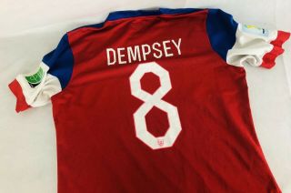 Clint Dempsey Nike Authentic Soccer Jersey Mens World Cup 2014 Jersey See Size 4
