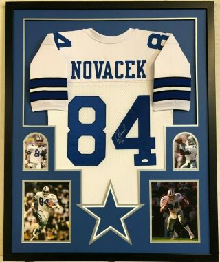 Framed Dallas Cowboys Jay Novacek Autographed Signed Jersey Jsa Holo