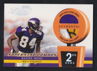 2002 Playoff Randy Moss Piece Of The Game Dual Jerseys Home And Away 19/25