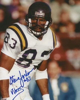 Steve Jordan Autographed Signed 8 " X 10 " Photo Minnesota Vikings Football