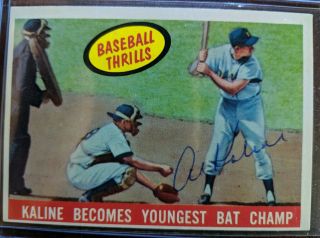 1959 59 Topps Al Kaline Autograph Signed 463,  Baseball Card