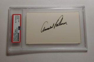 Arnold Palmer Auto Pga Legend Signed Index Card Auto Autograph Psa/dna Certified