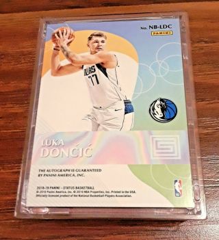 LUKA DONCIC AUTO ROOKIE AUTOGRAPH $400.  00,  STATUS PACK FRESH AUGUST 2,  2019 3